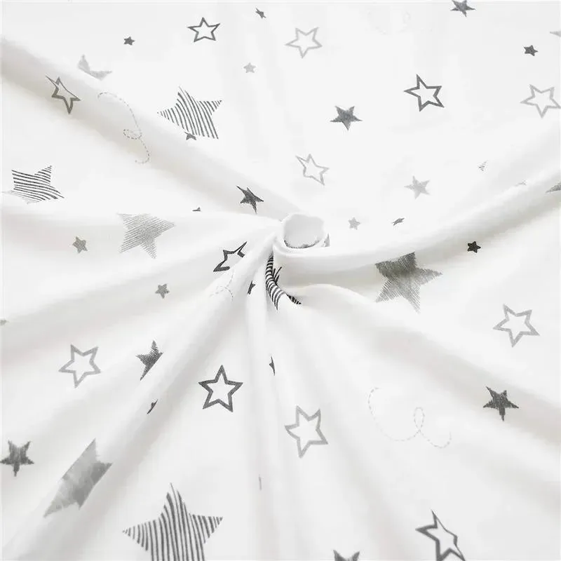 American Baby - Printed 100% Cotton Jersey Knit Fitted Crib Sheet, Super Stars - Image 3