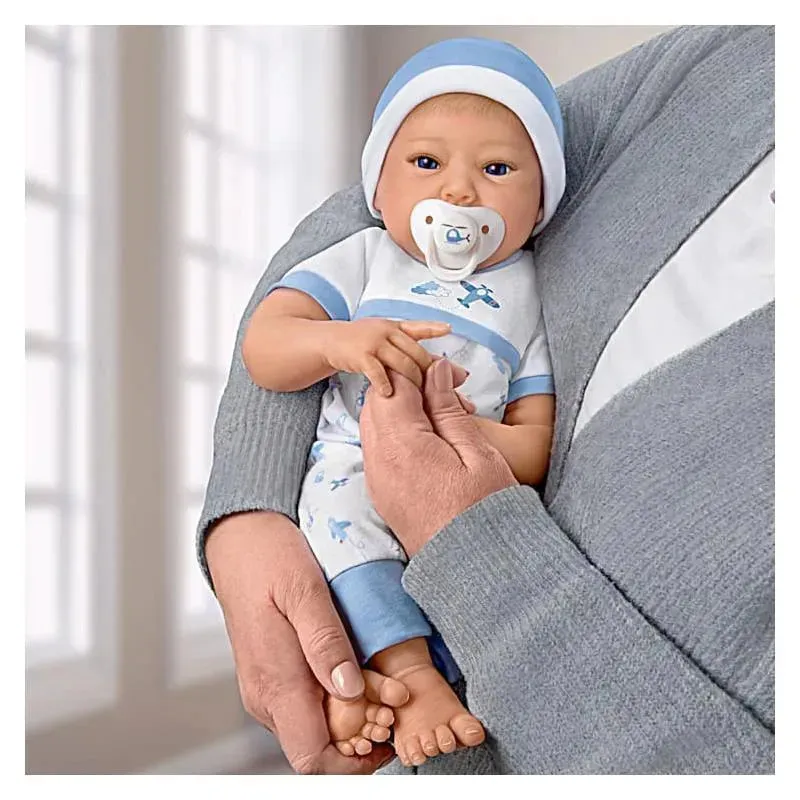 Ashton Drake - New To The Crew TrueTouch Authentic Silicone Baby Boy Doll - Image 2