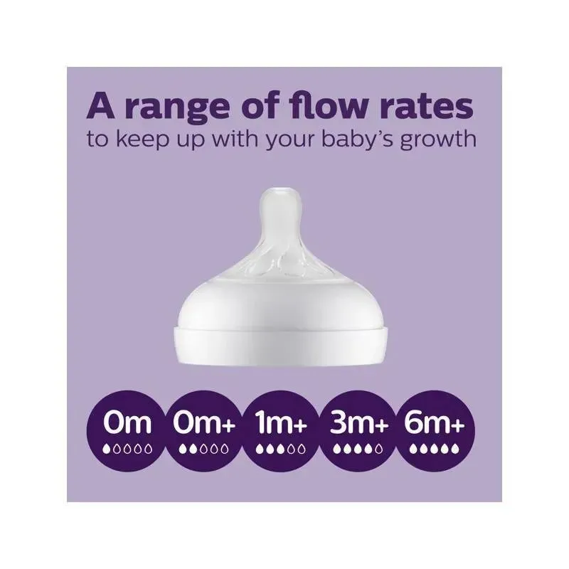 Avent - 3Pk Natural Baby Bottle With Natural Response Nipple, Clear, 11Oz - Image 3