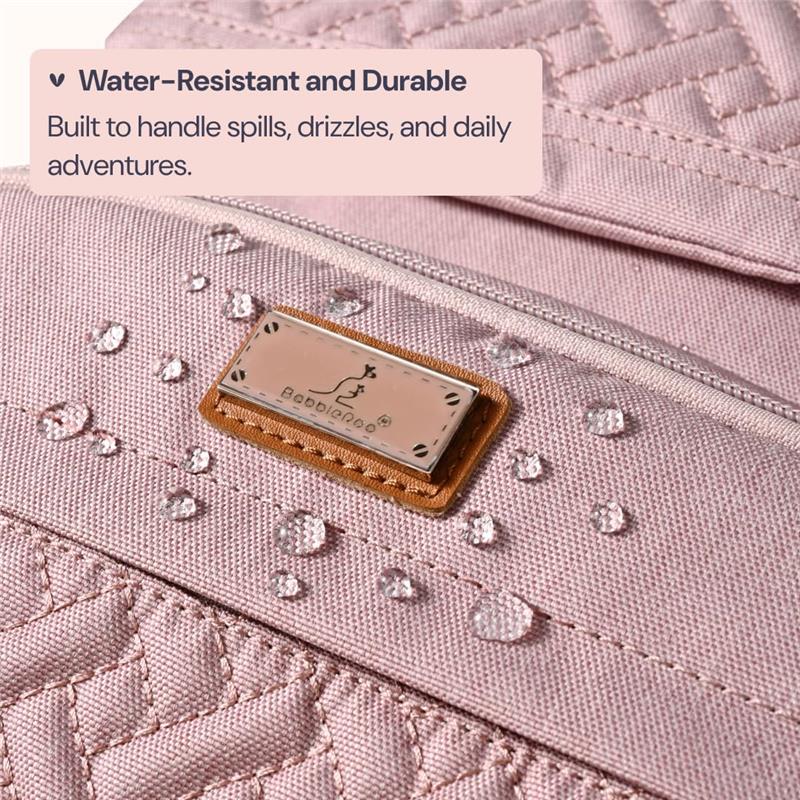 BabbleRoo - Diaper Bag Backpack, Pink - Image 6