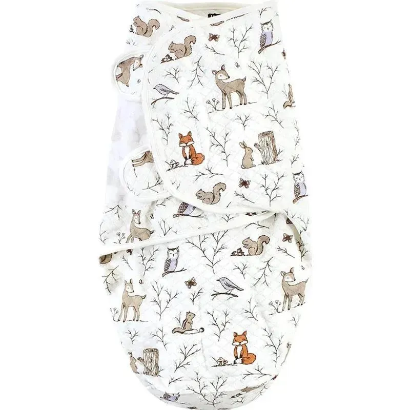 Baby Vision - 3Pk Hudson Baby Quilted Cotton Swaddle Wrap, Enchanted Forest - Image 4