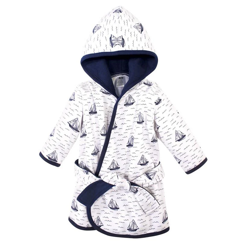 Baby Vision Unisex Baby Cotton Rich Bathrobe, Sailboat - Image 2