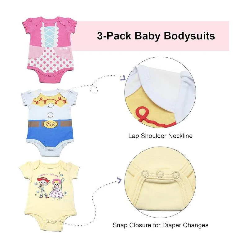Babyfair 3Pk Disney Girl Bodysuit Toy Story - Image 2