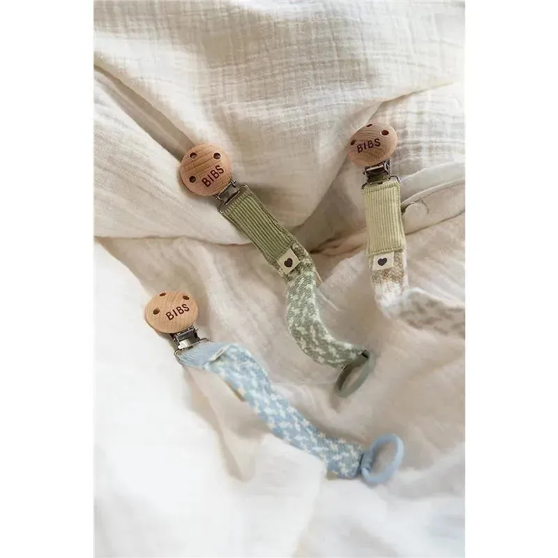 Bibs - Pacifier Clip Braid, Blush/Ivory - Image 3