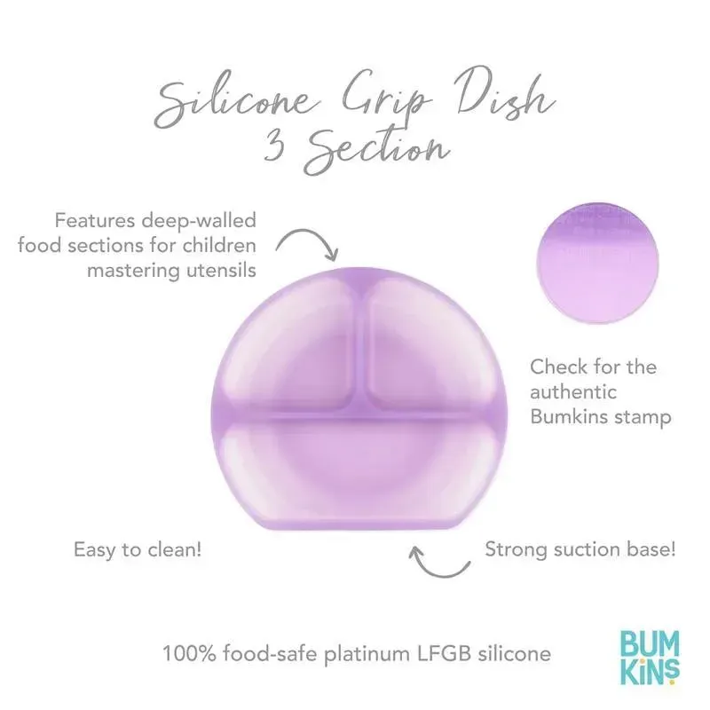 Bumkins Silicone Grip Dish - Purple Jelly - Image 2