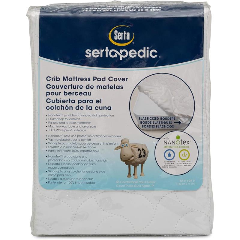 Delta - Sertapedic Crib Mattress Pad Cover With Nanotex Stain Repel And Release - Image 3