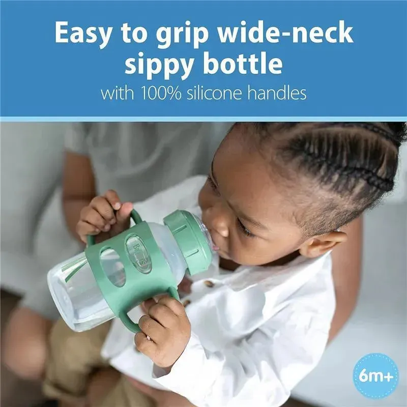Dr. Brown's - 9 Oz/ 270 Ml Wide-Neck Sippy Spout Bottle With Silicone Handles, Green - Image 4