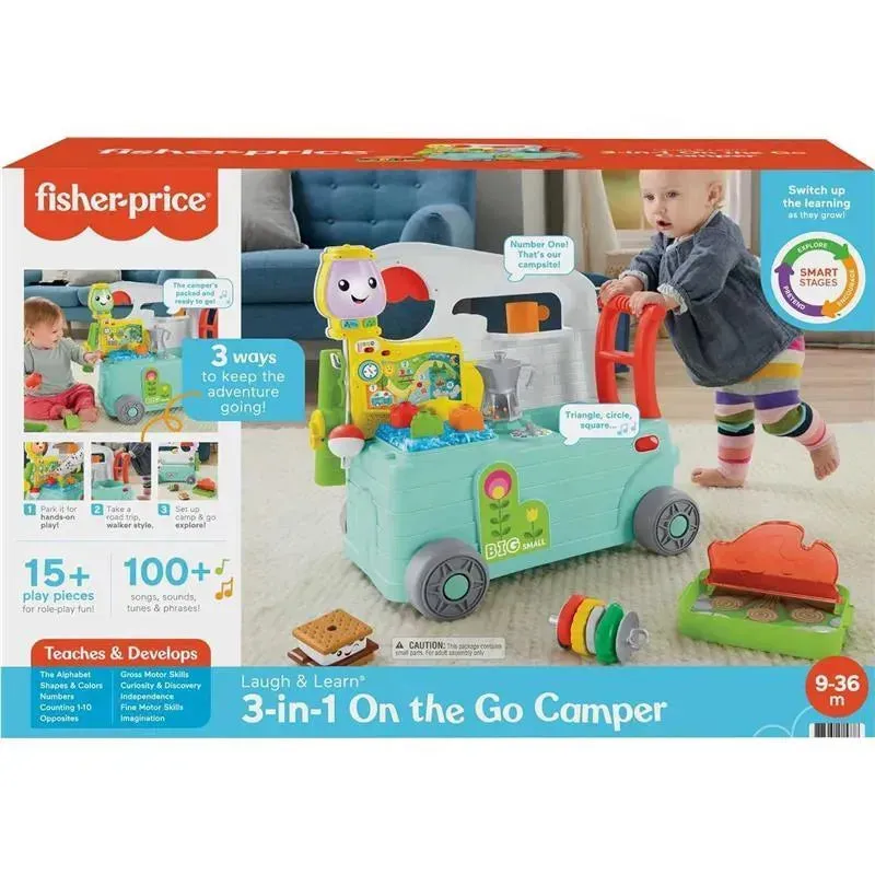 Fisher Price - Laugh & Learn Toy 3-in-1 On-the-Go Camper Walker & Activity Center - Image 6