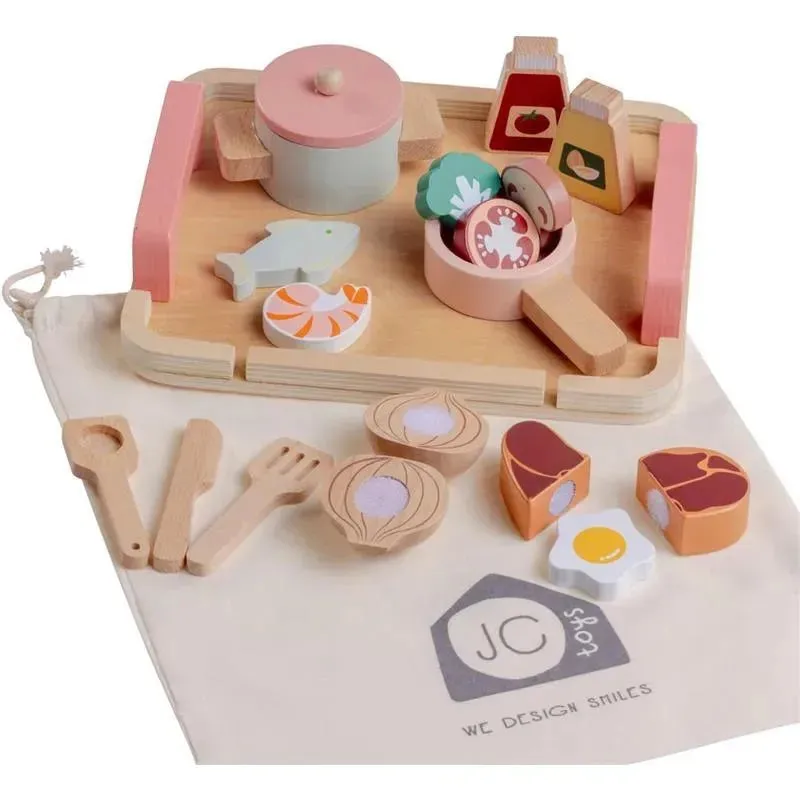 JC Toys - Real Wood 16 Piece Kitchen Chef Set, Parfait Collection, Ages 3+, Twiggly Toys - Image 5