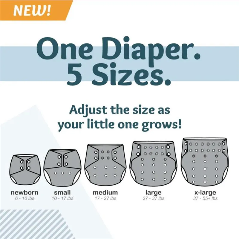 Kanga Care - Rumparooz G3 One Size Pocket Cloth Diaper, Platinum - Image 6