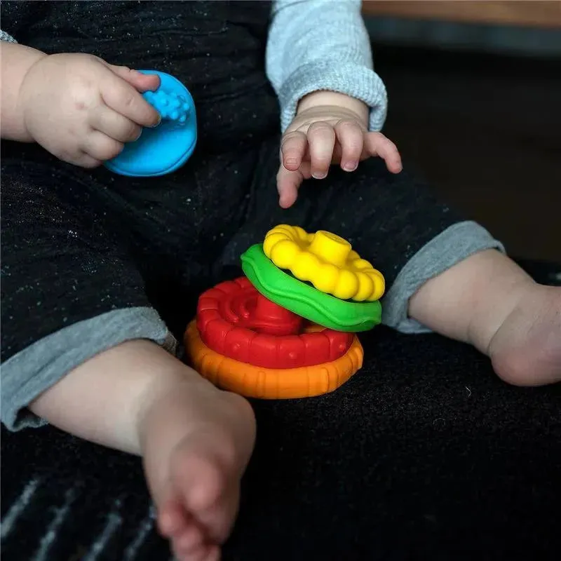 Kids II - Stack & Teethe Multi-Textured Teether Toy - Image 3
