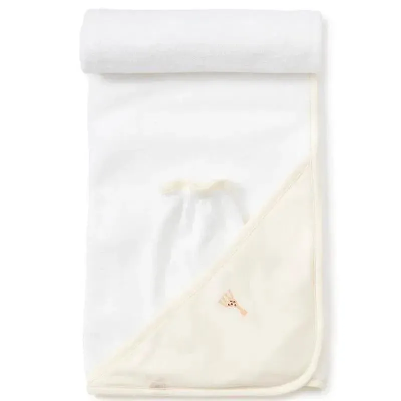 Kissy Kissy - Sophie La Girafe Hooded Towel & Mitt Set, Ecru