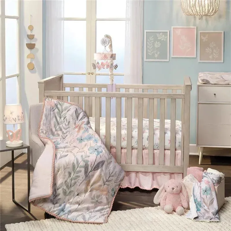 Lambs & Ivy - Baby Blooms Pink Butterfly Nursery Lamp with Floral Shade & Bulb - Image 6