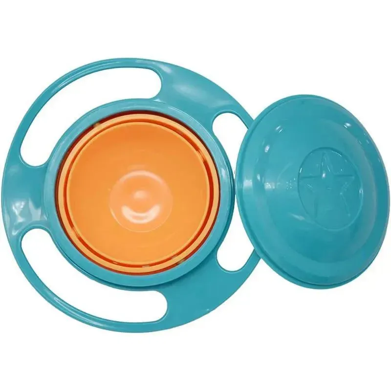 Macrobaby - Magic Gyro Bowl 360 Degree Rotate Spill-Proof Bowls with Lid - Image 3