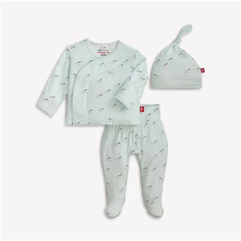 Magnetic Me - Baby Neutral Teal Savannah Plains Modal Kimono