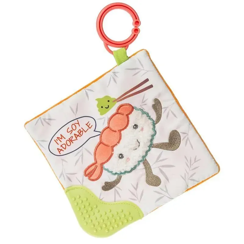 Mary Meyer - Sweet Soothie Crinkle Teether Toy with Baby Paper and Squeaker, Sushi