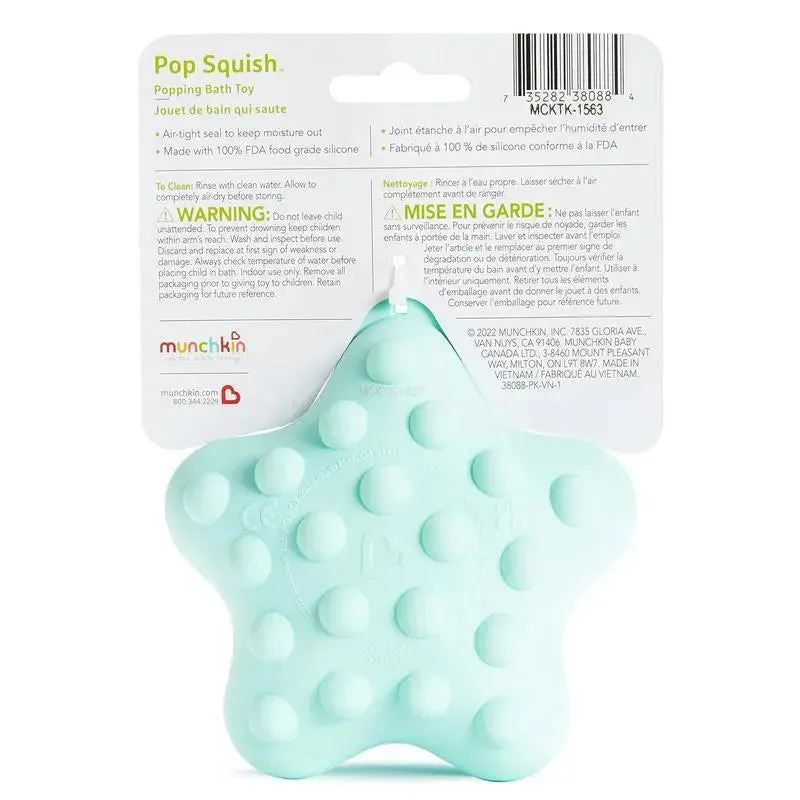 Munchkin - Pop Squish Popping Bath Toy - Mold-Free Squeezable Sensory Baby Fidget Starfish - Image 5