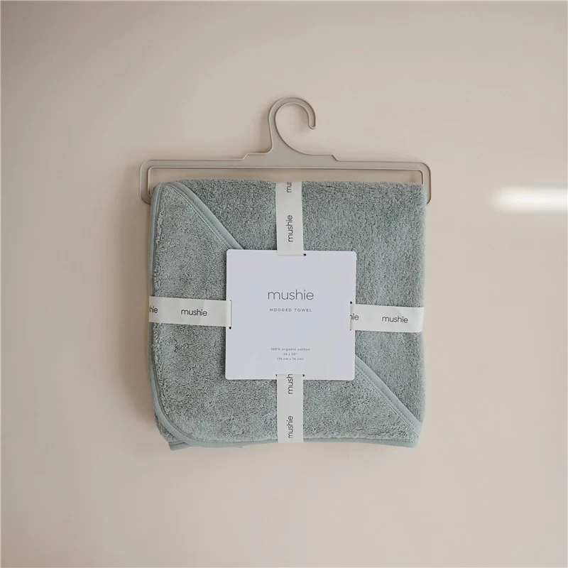 Mushie Hooded Towel - Moss - Image 4