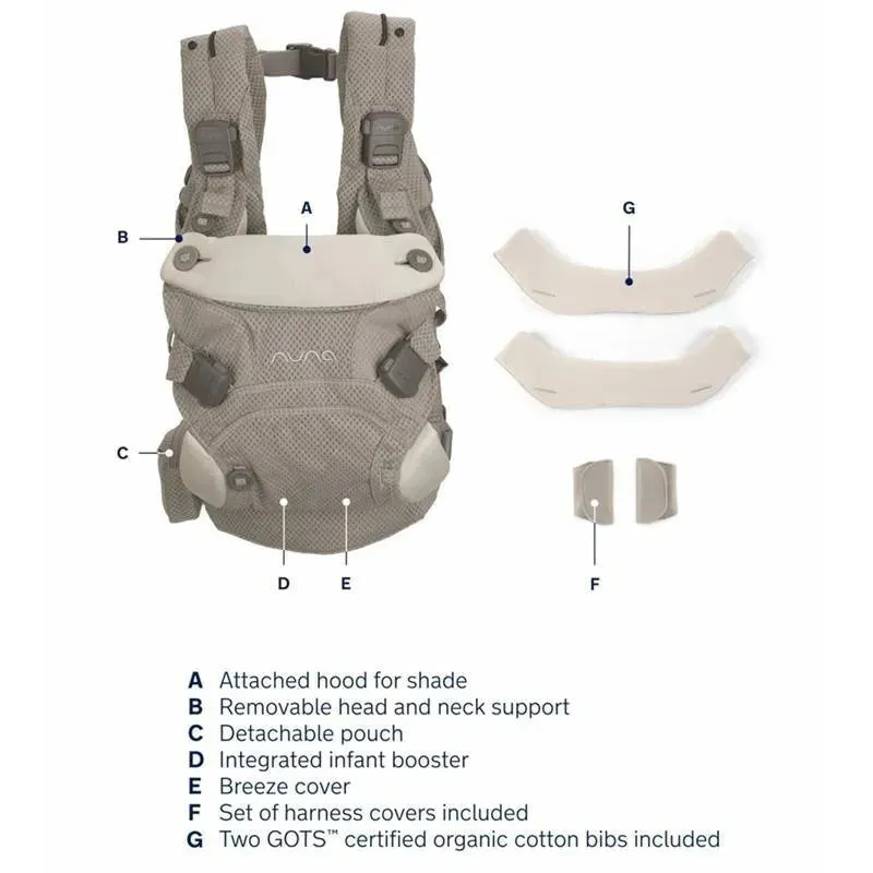 Nuna - CUDL Clik 4 in 1 Baby Carrier, Fog - Image 2