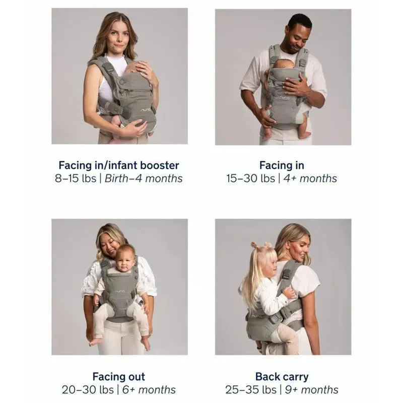 Nuna - CUDL Clik 4 in 1 Baby Carrier, Fog - Image 5