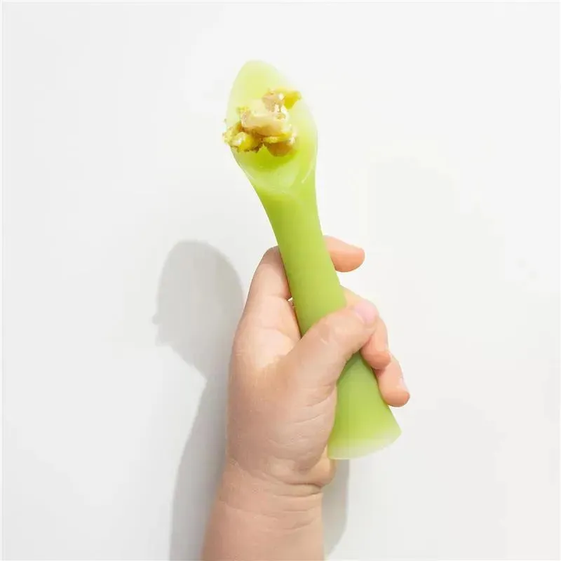 Ola Baby - 100% Silicone Soft-Tip Training Spoon for Baby Led Weaning, 2pack, Lemon/Lilac - Image 3