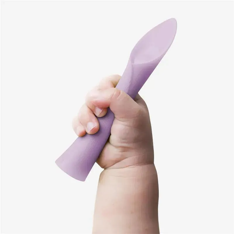 Ola Baby - 100% Silicone Soft-Tip Training Spoon for Baby Led Weaning, 2pack, Lemon/Lilac - Image 4