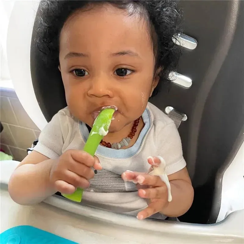 Ola Baby - 100% Silicone Soft-Tip Training Spoon for Baby Led Weaning, 2pack, Lemon/Lilac - Image 6