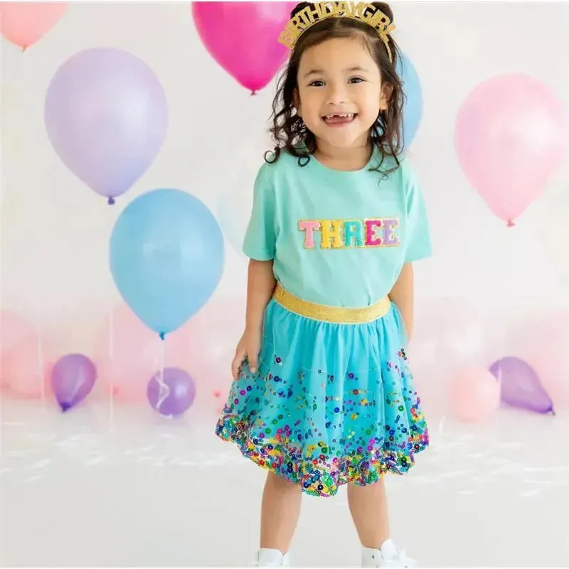 Sweet Wink - Third Birthday Patch Short Sleeve T-Shirt Kids Birthday - Image 3