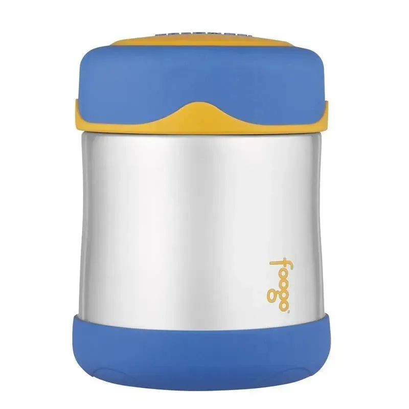 Thermos 10 oz Leak-Proof Stainless Steel Food Jar, Yellow/ Blue